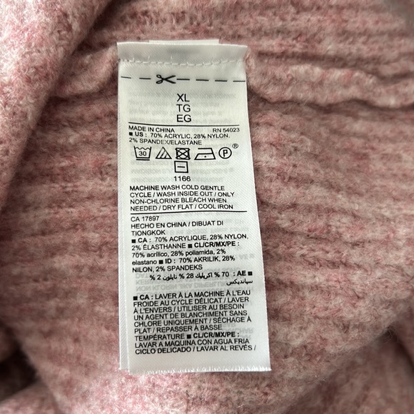 Old Navy, ladies tunic sweater, mock neck, pink, size XL - Picture 8 of 8
